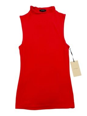 NWT Halogen Red Sleeveless Mock Neck Top Petite XS